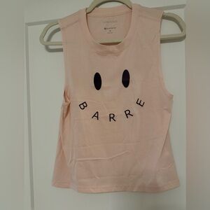 Pure Barre Light Pink Smiley Tank Top